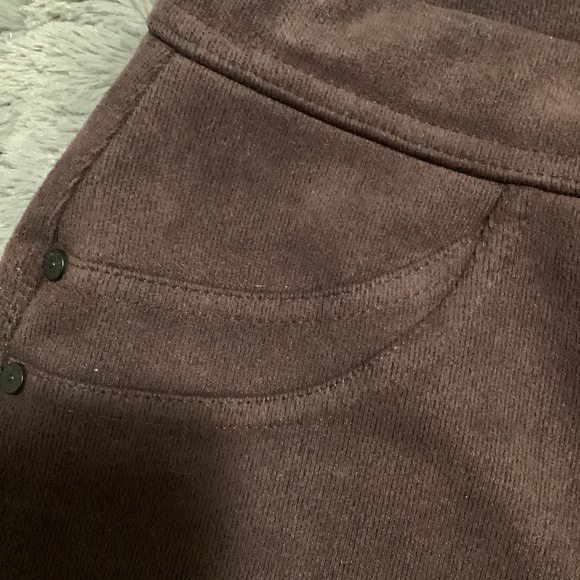 New Sanctuary X Anthropologie faux suede leggings, Burgundy/Merlot, Size S - Picture 4 of 6